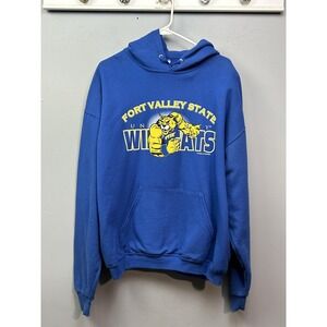 Fort Valley State Wildcats Sweatshirt Mens XL Blue College Football Hoodie